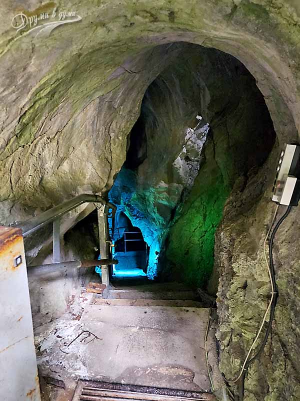 At the start of the tourist route in Ledenika Cave